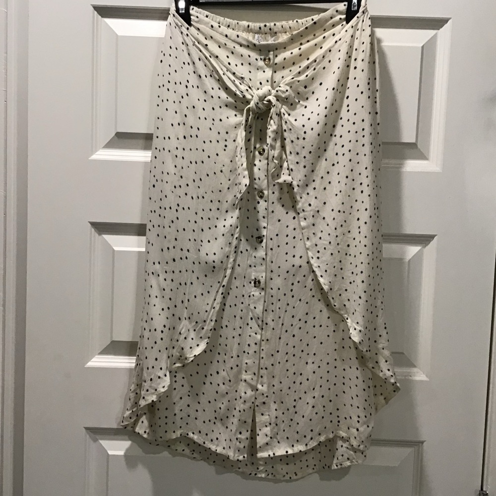 Patrons of Peace polka dot wrap skirt